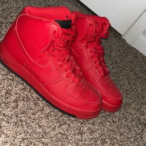 Super rare Air Force 1 high all red